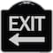 Signmission Exit with Left Arrow Heavy-Gauge Aluminum Architectural Sign, 18" H, 18" L, BS-1818-24521 A-DES-BS-1818-24521 - alternate 1